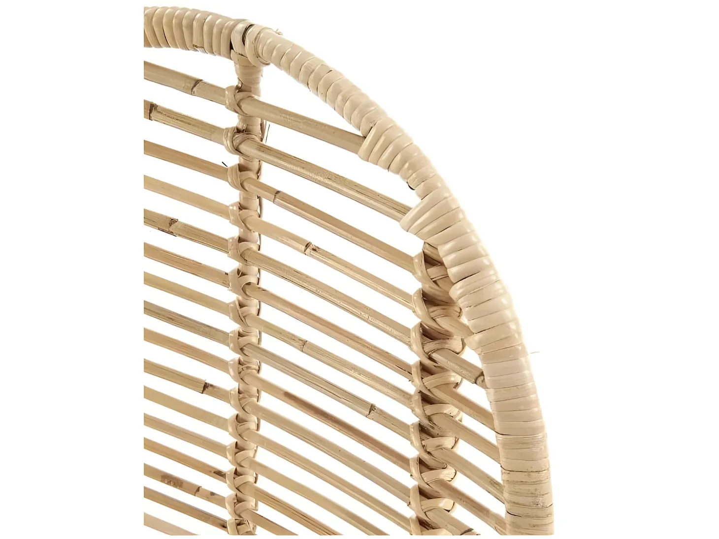 Silla de ratán natural con patas de acero negro Miel