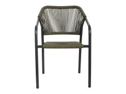 Silla de ratán verde para el hogar