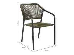 Silla de ratán verde para el hogar