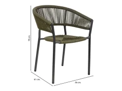 Silla de ratán verde para el hogar