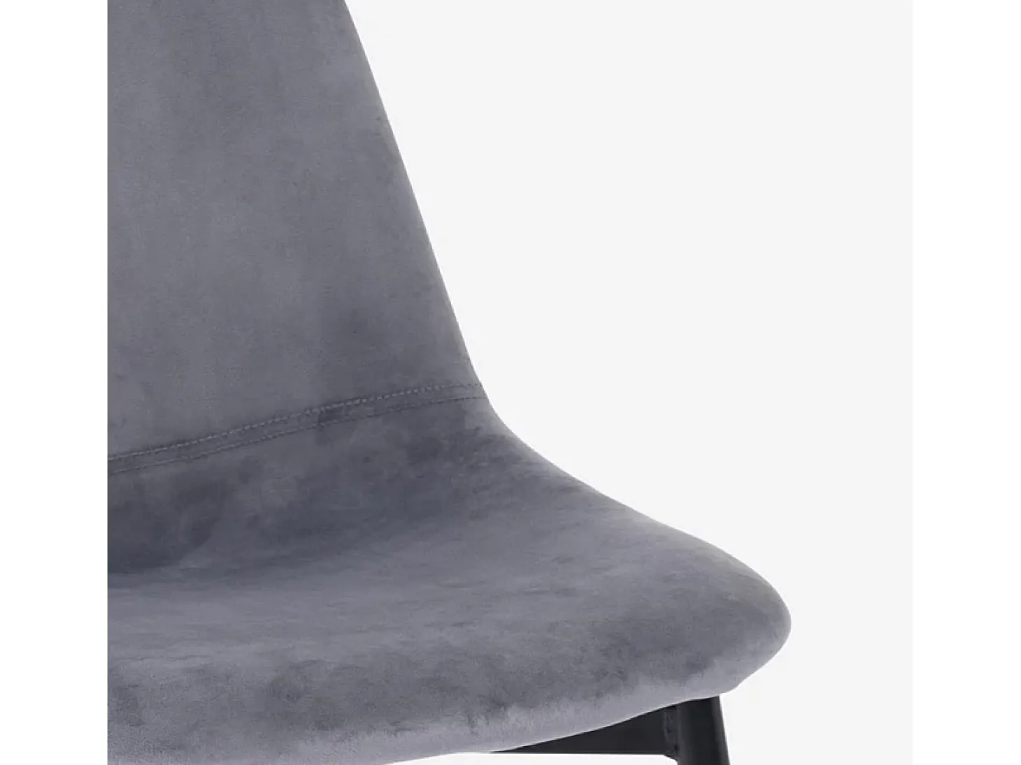 Silla de restaurante de cocina de comedor en terciopelo de diseño moderno Lozan - Gris