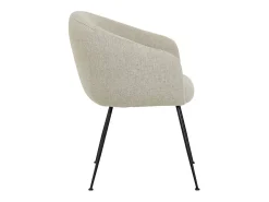Silla de tela cruda y patas de metal Sandy
