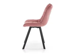 Silla de tela rosa con patas de metal Liberty negro