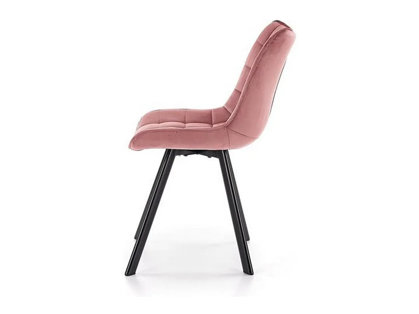 Silla de tela rosa con patas de metal Liberty negro