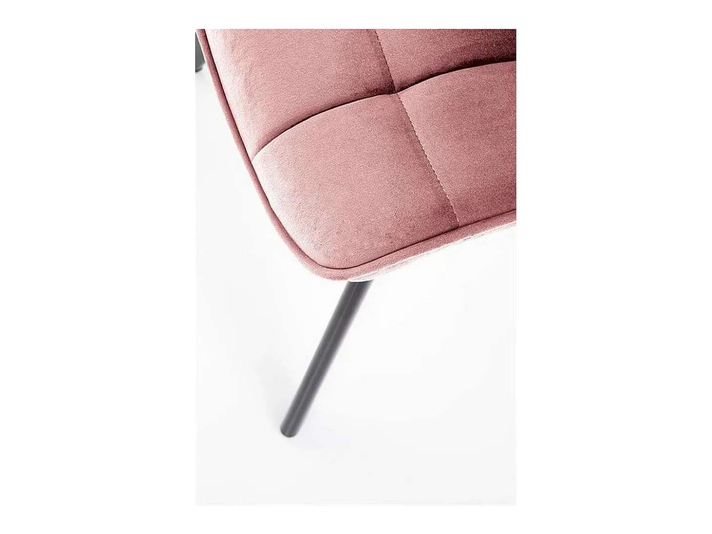 Silla de tela rosa con patas de metal Liberty negro