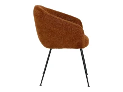 Silla de tela terracota con patas de metal Sandy