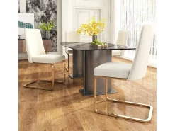 Silla de terciopelo, 2 piezas, diseño de diamante, metal dorado, beige (47x63x85 cm)