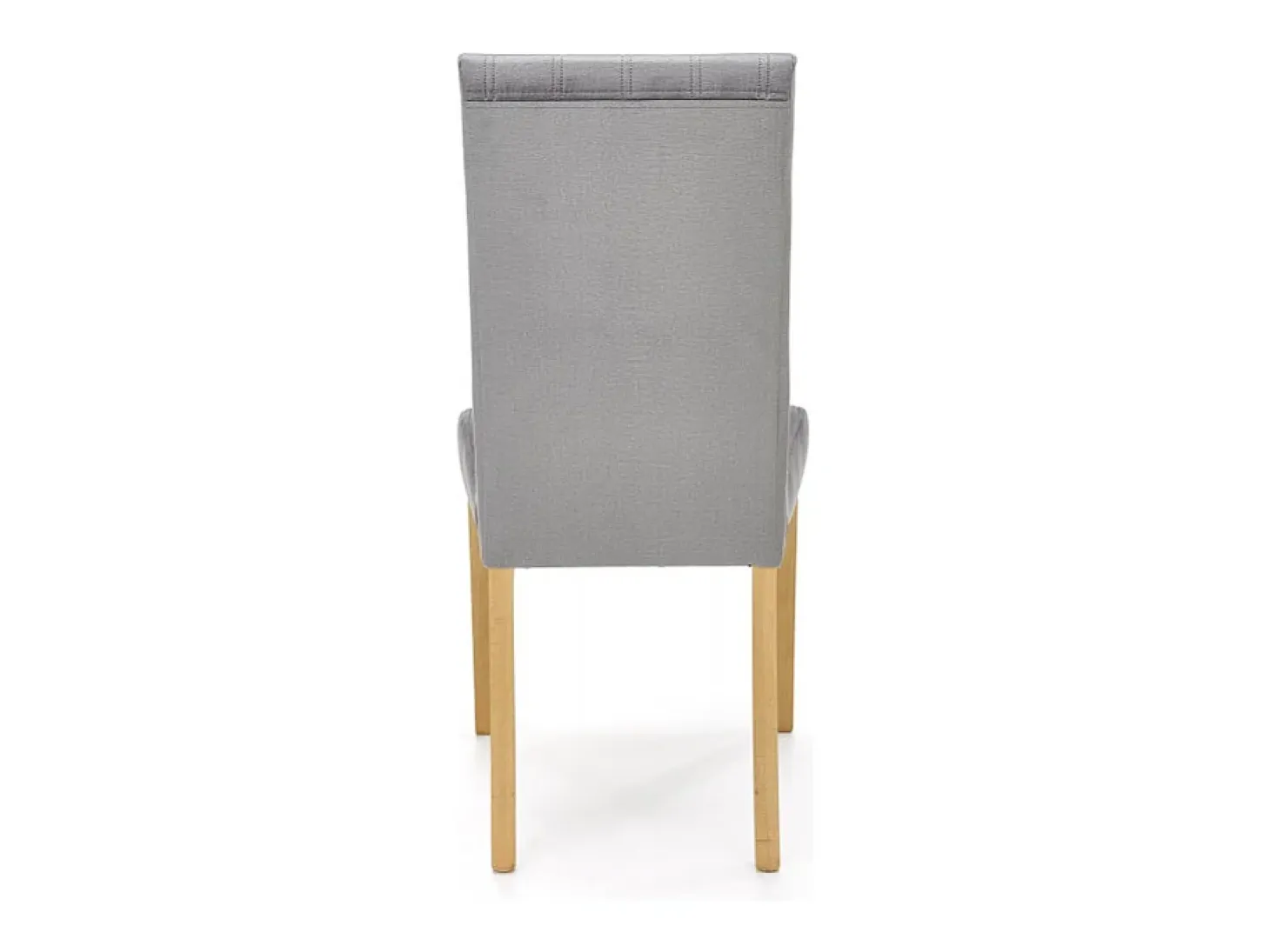 Silla de terciopelo acolchado gris KINTARO con patas de madera maciza
