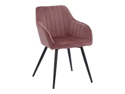 Silla de terciopelo rosa BERTILLE - HAPPY GARDEN