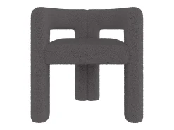 Silla de terciopelo Teddy gris antracita - estilo patchwork - ideal para cafeterías, salón o comidas en familia