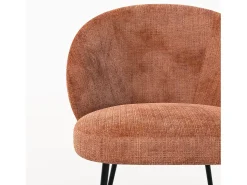 Silla de terciopelo terracota y metal negro - Bloomy