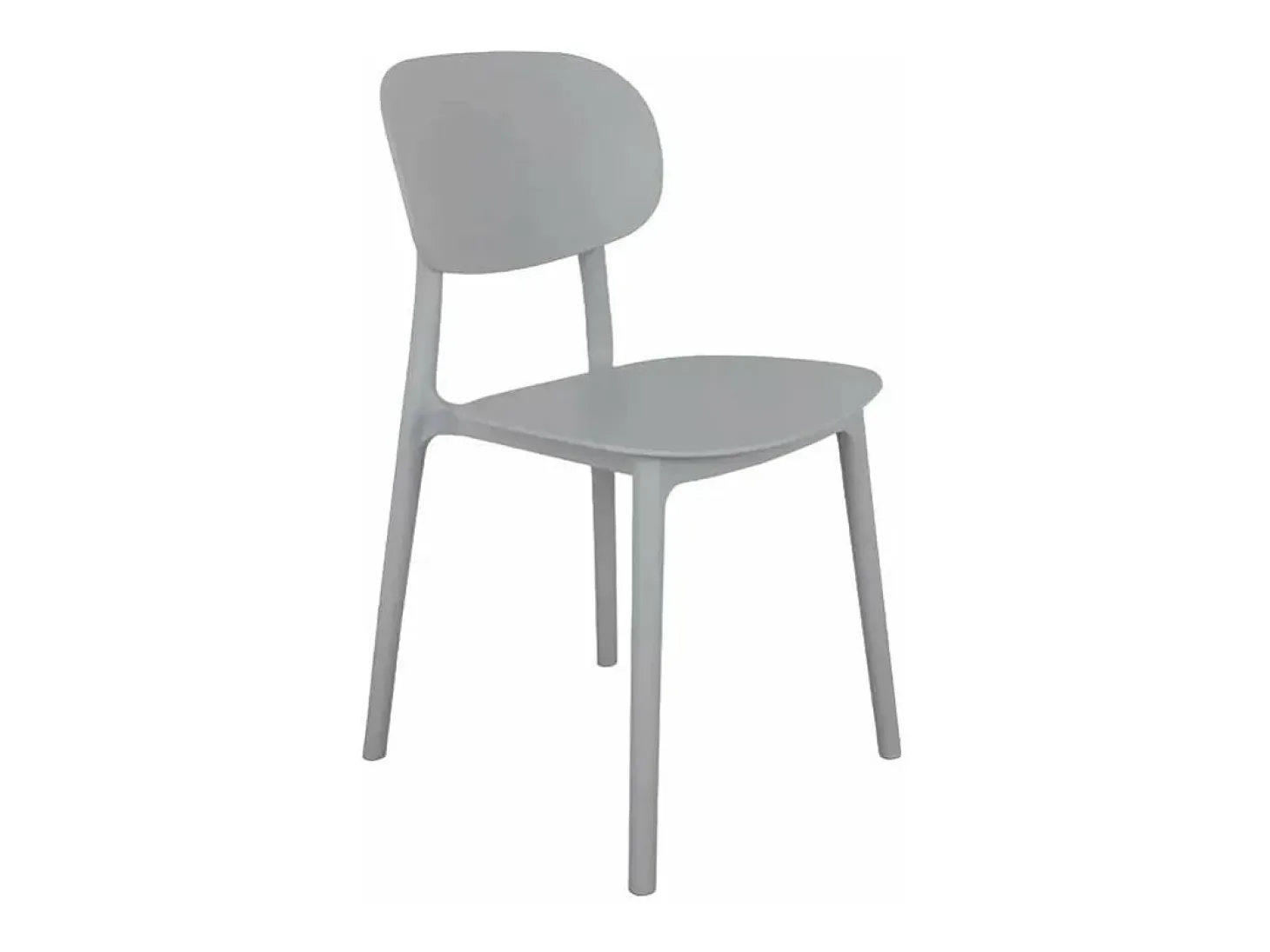 Silla diseño moderno polipropileno cocina exterior comedor Nantes - Gris claro