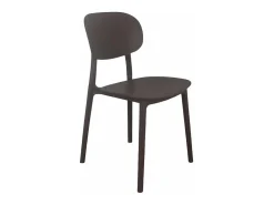 Silla diseño moderno polipropileno cocina exterior comedor Nantes - Marrón