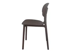 Silla diseño moderno polipropileno cocina exterior comedor Nantes - Marrón