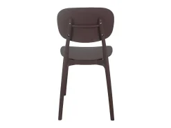 Silla diseño moderno polipropileno cocina exterior comedor Nantes - Marrón