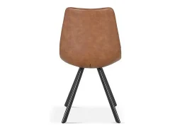 Silla EMET PU Cognac, dimensiones H83 x L46 x P60 cm, ideal para tu cocina o comedor.