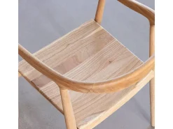Silla en madera de teca June rough (lote de 2)