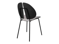 Silla en tela gris y madera negra - Coccinelle