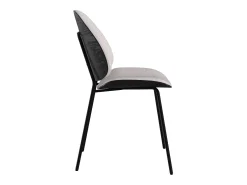 Silla en tela gris y madera negra - Coccinelle