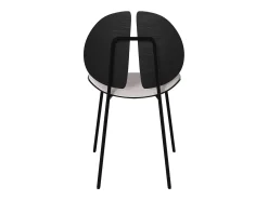 Silla en tela gris y madera negra - Coccinelle