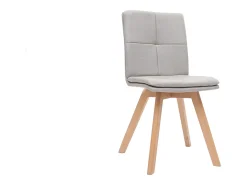 Silla escandinava tejido natural patas madera clara lote de 2 THEA