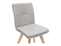 Silla escandinava tejido natural patas madera clara lote de 2 THEA