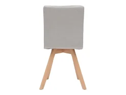 Silla escandinava tejido natural patas madera clara lote de 2 THEA