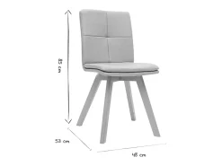 Silla escandinava tejido natural patas madera clara lote de 2 THEA