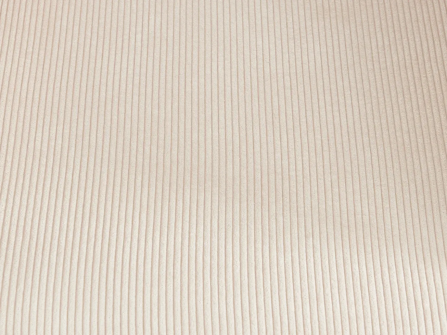 Silla giratoria con reposabrazos de terciopelo acanalado y metal negro - Crema - KONYA