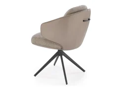 Silla giratoria de diseño en ecopiel y tejido gris Acoro