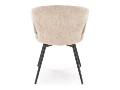 Silla giratoria de diseño en tela beige Melaine