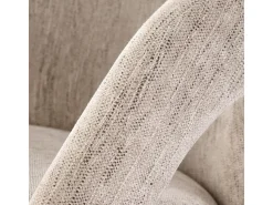 Silla giratoria de diseño en tela beige Melaine