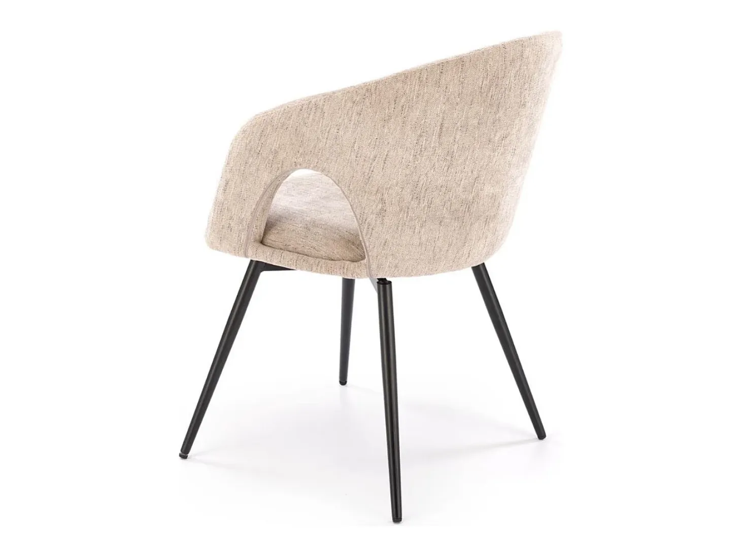 Silla giratoria de diseño en tela beige Melaine