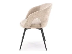 Silla giratoria de diseño en tela beige Melaine