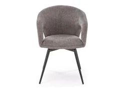Silla giratoria de diseño en tejido gris Melaine