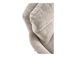 Silla giratoria de diseño tapizada en tela beige Edge