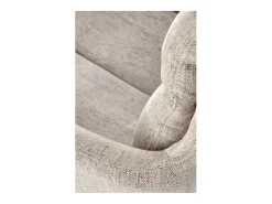 Silla giratoria de diseño tapizada en tela beige Edge