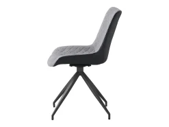 Silla giratoria de diseño Morka en tela gris y polipiel gris oscuro - Lote de 2