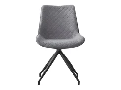 Silla giratoria de diseño Morka en tela gris y polipiel gris oscuro - Lote de 2