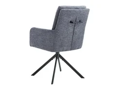 Silla giratoria de tela colección PLUMO color gris oscuro
