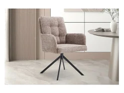 Silla giratoria de tela colección PLUMO color arena