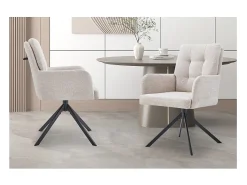 Silla giratoria de tela colección PLUMO color beige