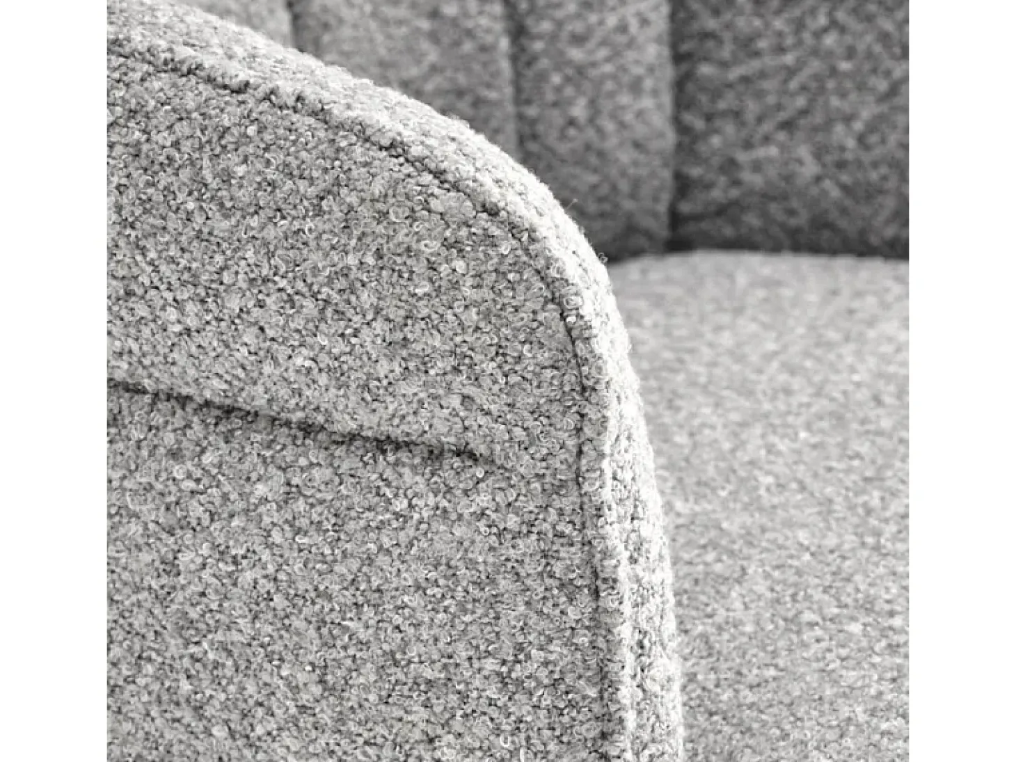Silla giratoria de tela gris Lana con base de 4 radios