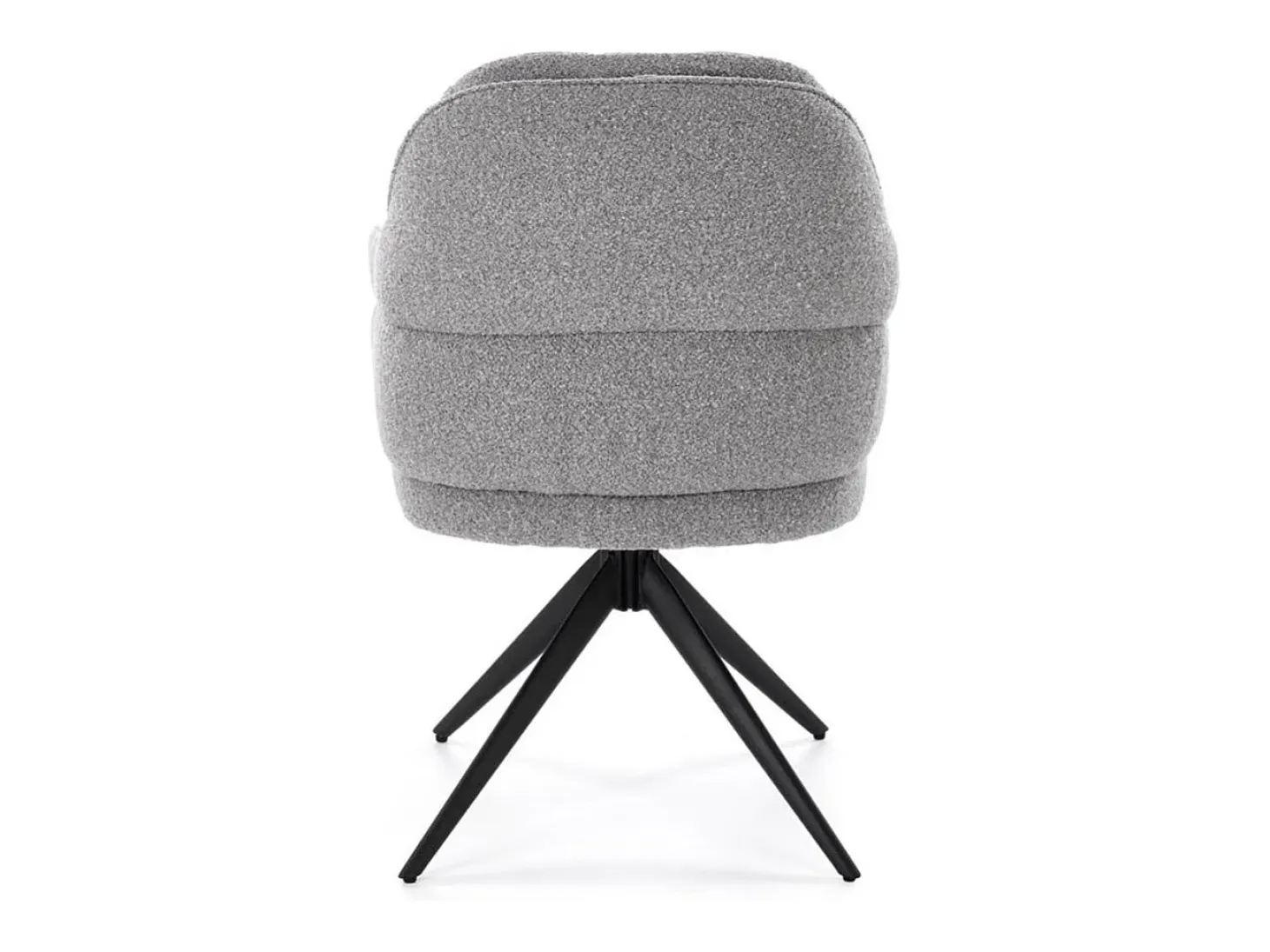 Silla giratoria de tela gris Lana con base de 4 radios