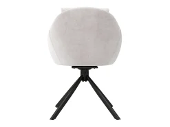 Silla giratoria de terciopelo beige, diseño moderno y cómodo, estructura de metal (72,39 x 62,23 x 49,53 cm)