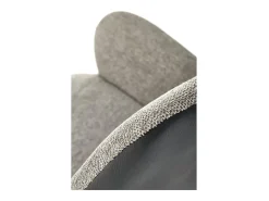 Silla giratoria Kasper de tela y piel ecológica