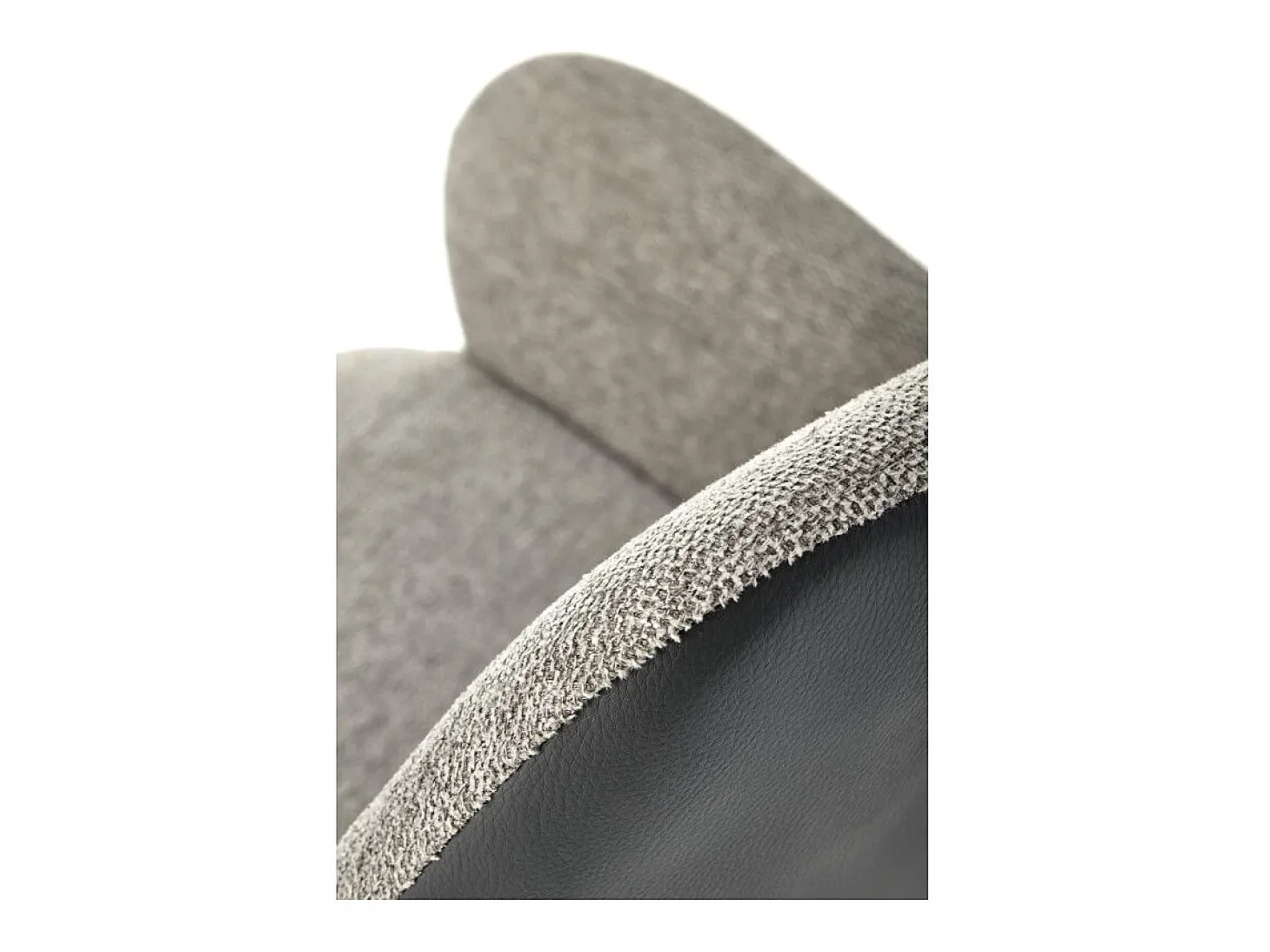 Silla giratoria Kasper de tela y piel ecológica