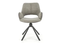 Silla giratoria Kasper de tela y piel ecológica