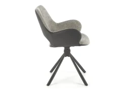 Silla giratoria Kasper de tela y piel ecológica