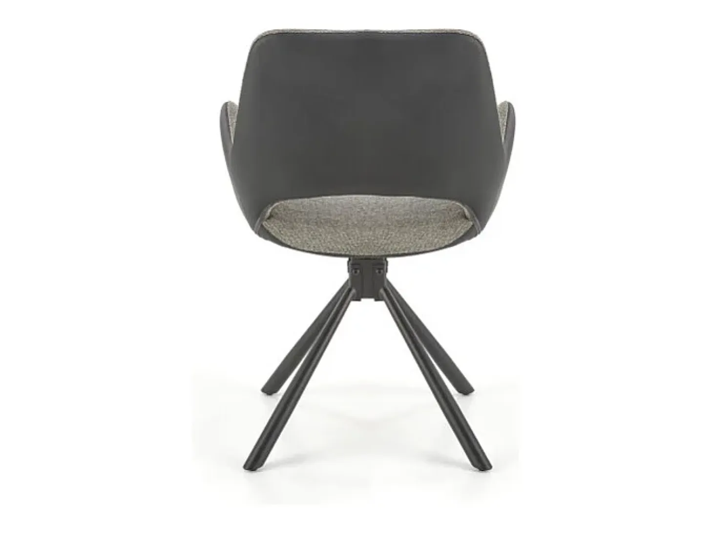 Silla giratoria Kasper de tela y piel ecológica